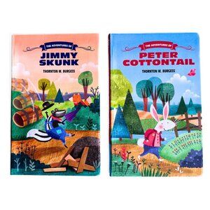 THE ADVENTURES OF JIMMY SKUNK & PETER COTTONTAIL Kids Classic Hardcover EUC